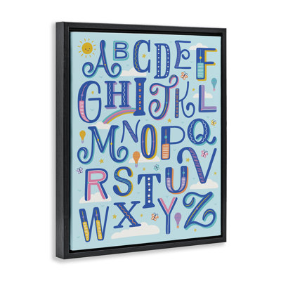 Alphabet Letters in Sky Canvas Wall Art, design by Jalynn Heerdt