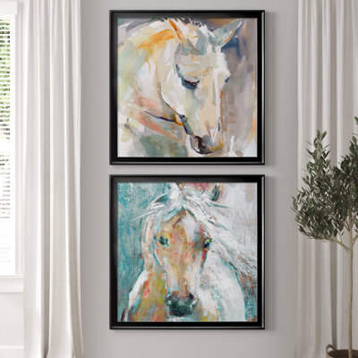 Beautiful Contemplation - ensemble de 2 reproductions d'art encadrées