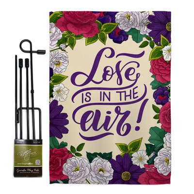Ensemble de drapeaux en polyester 18 po x 13 po Love In Air