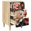 36cm W Engineered Wood Bedside Table