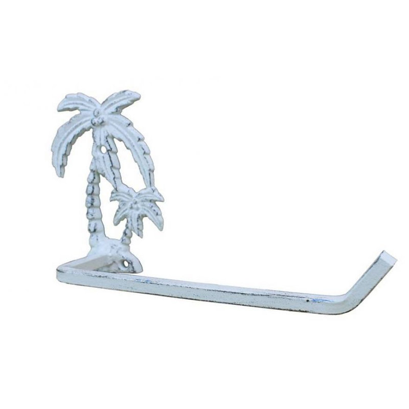 Porte-papier hygiénique mural Palm Tree, Blanc délavé