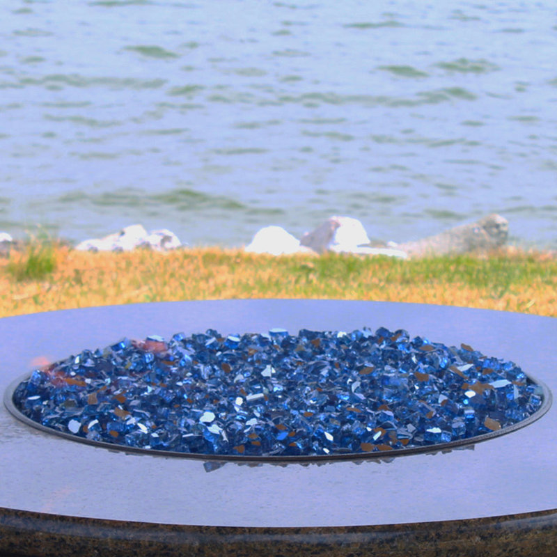 Clear Reflective Tempered Fire Glass 10 Pound for Fire Pits