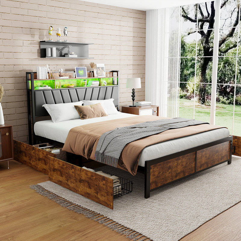 Upholstered Storage Bed, European Kingsize (160 x 200 cm)