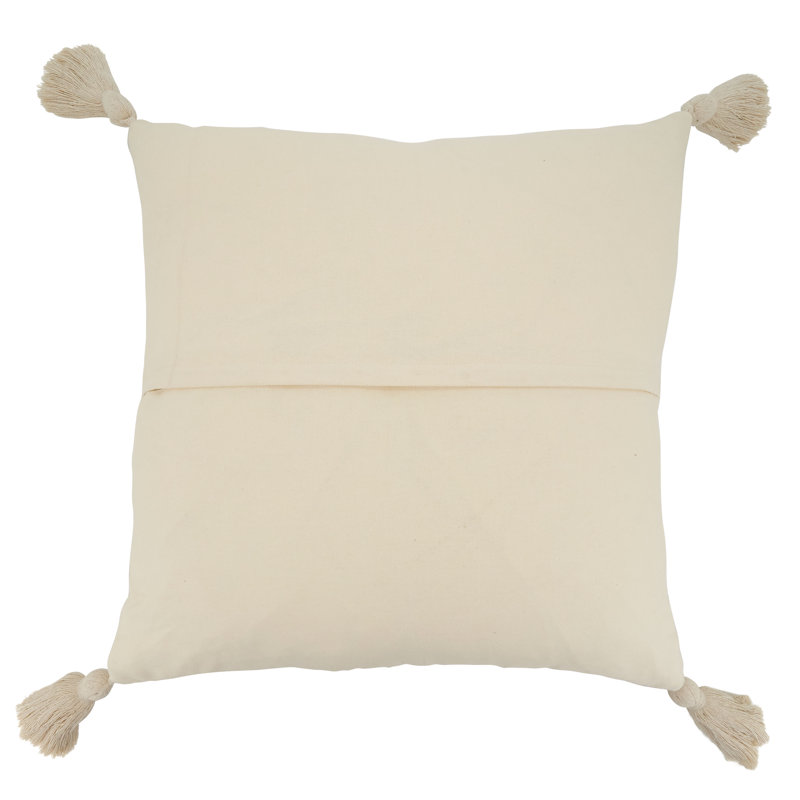 22" Square Natural Down-Filled Shimmer Line Throw Pillow