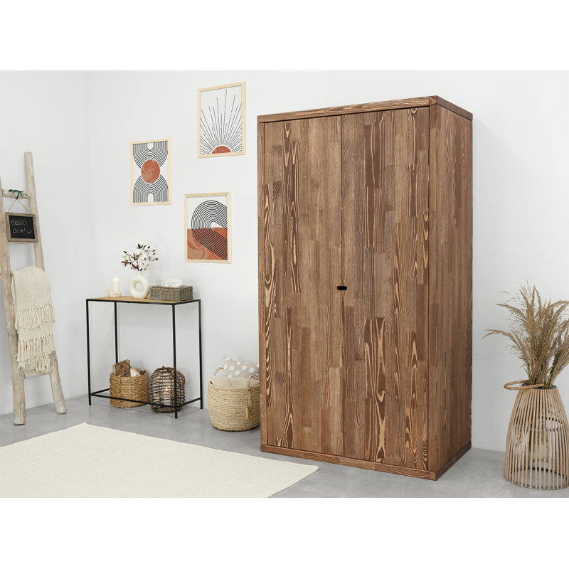 Derrek 2 Door Solid Wood Wardrobe