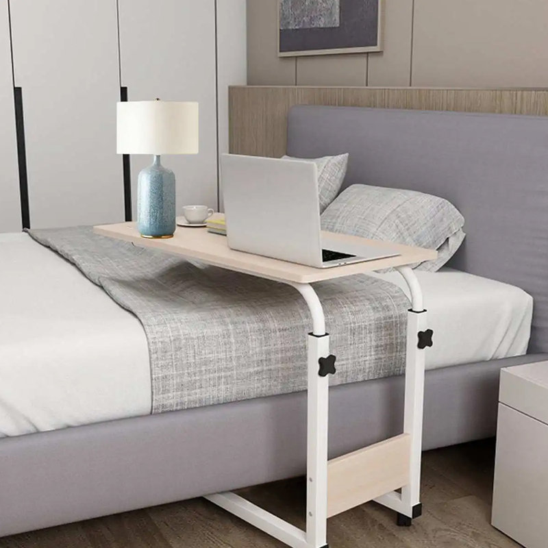 Adjustable Solid Wood Computer Desk, Yellow