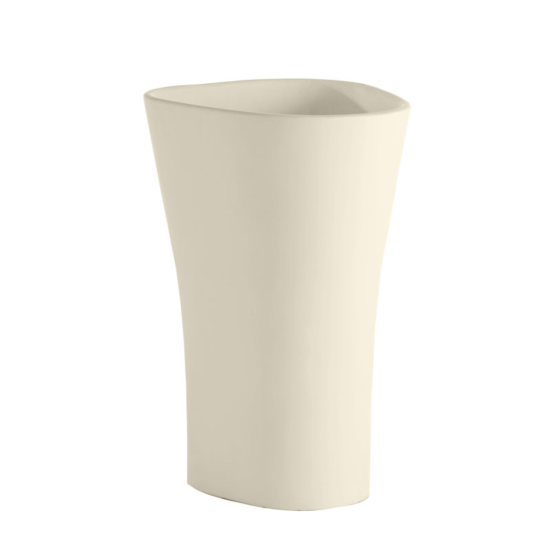 Bones Resin Pot Planter, 27.5" H x 17.25" W x 20.5" D, Ecru