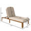 Chaise longue d'extérieur en bois d'acacia avec coussin et dossier réglable-2141036169