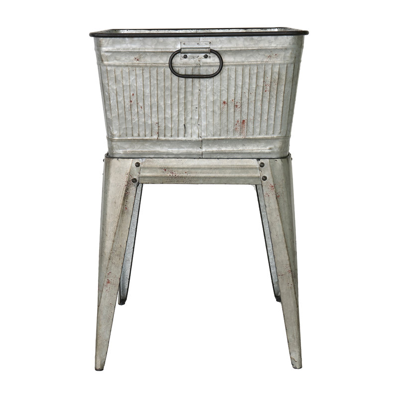 20.5x20.5x21" Metal Elevated Planter