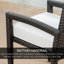 Chaise de terrasse avec coussin Alizee