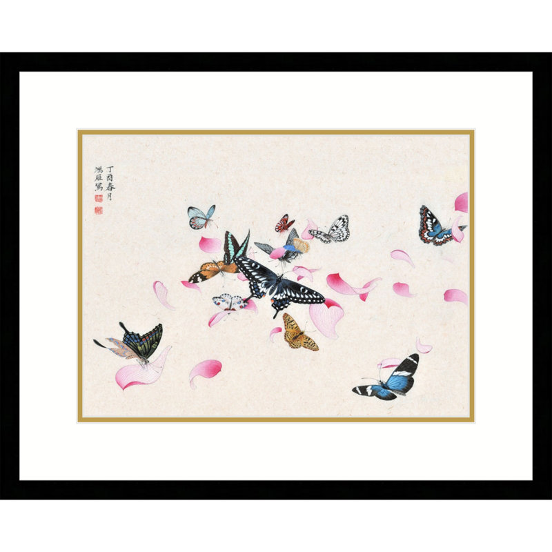 Butterflies and the Buddha's Petals by Xiu Yitang - Single Picture Frame Print