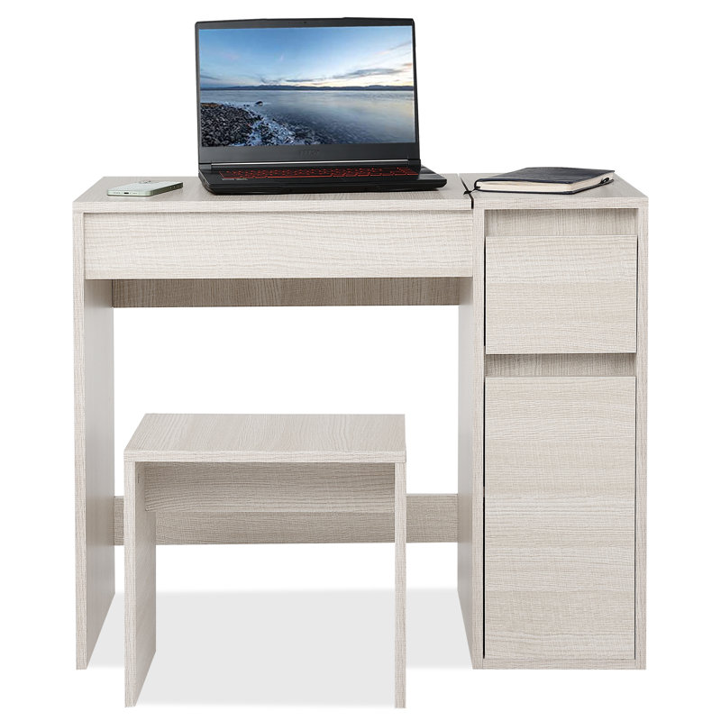 Lamaya Dressing Table with Mirror, Beige