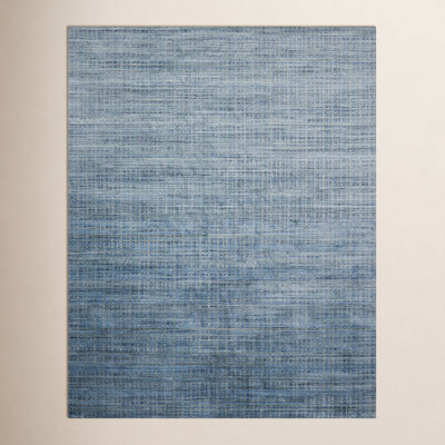 Hannon Blue Hand-Loomed Geometric Rug