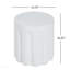 Table d'appoint d'extérieur en béton blanc