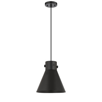 Coterie Newton Metal Cone 1 Light 10"" Cord Hung Pendant -  Joss & Main, 04050799395049E4A2FB9B5C9E1BA6AB