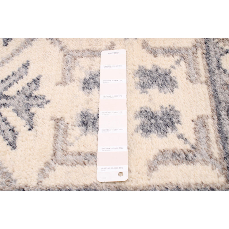 One-of-a-Kind Rectangle 8'11" X 11'9" New Age Wool Area Rug in Cream