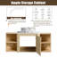 Ensemble de meuble-lavabo simple 48 po avec plateau en pierre reconstituée Eaton-2044320611-2044320610