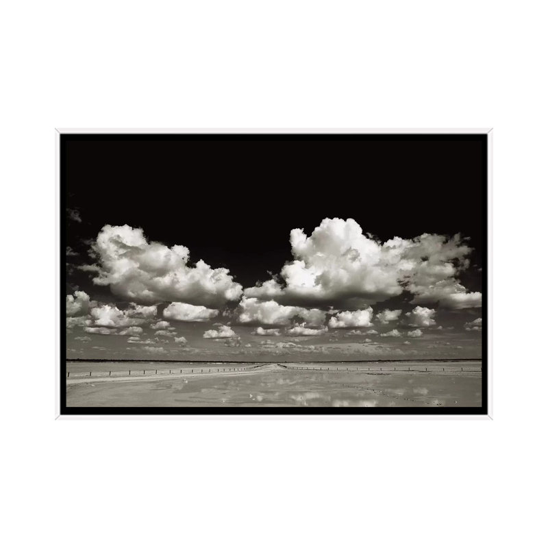 B&W On The Journey by Klaus Tiedge - Print on Canvas, White Framed, 101.6 cm H x 66.04 cm W