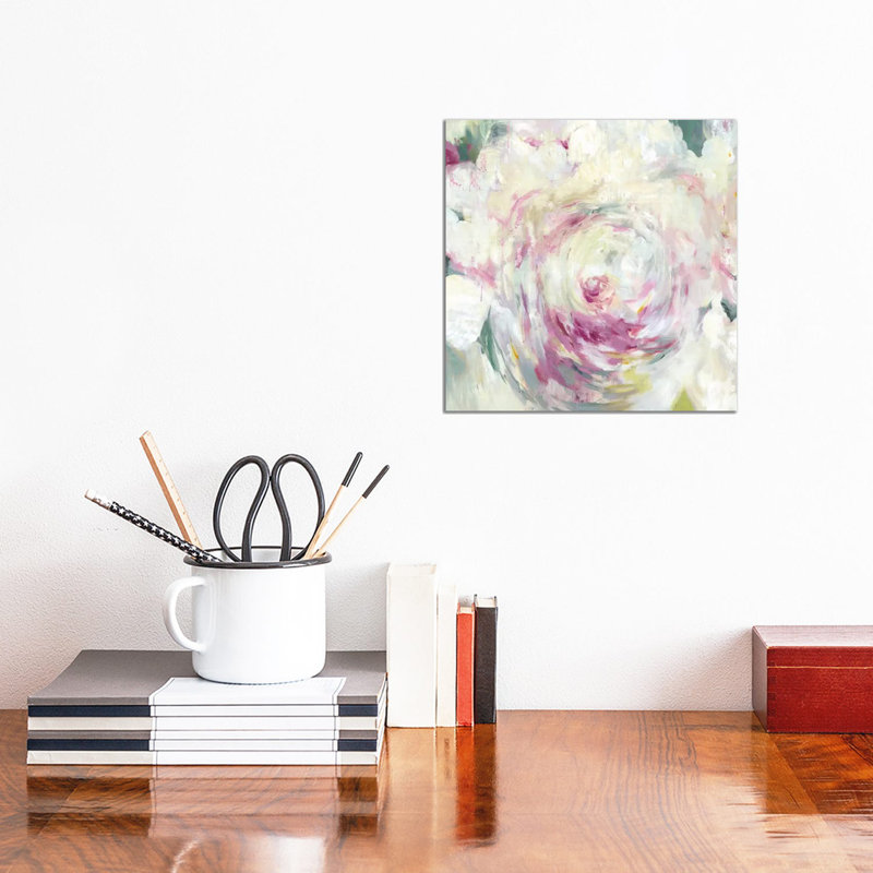 Shabby Peony I - Wrapped Canvas Painting, 30.48 cm H x 30.48 cm W