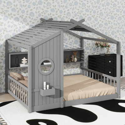 Lit pour tout-petit pour tout-petit, lit pour enfant d'inspiration Montessori avec compartiment de rangement