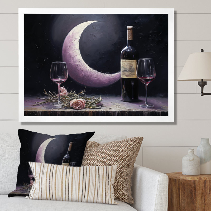 Sommeliers solitude sur toile, Cadre simple blanc, H 34 po x l 44 po x P 1,5 po