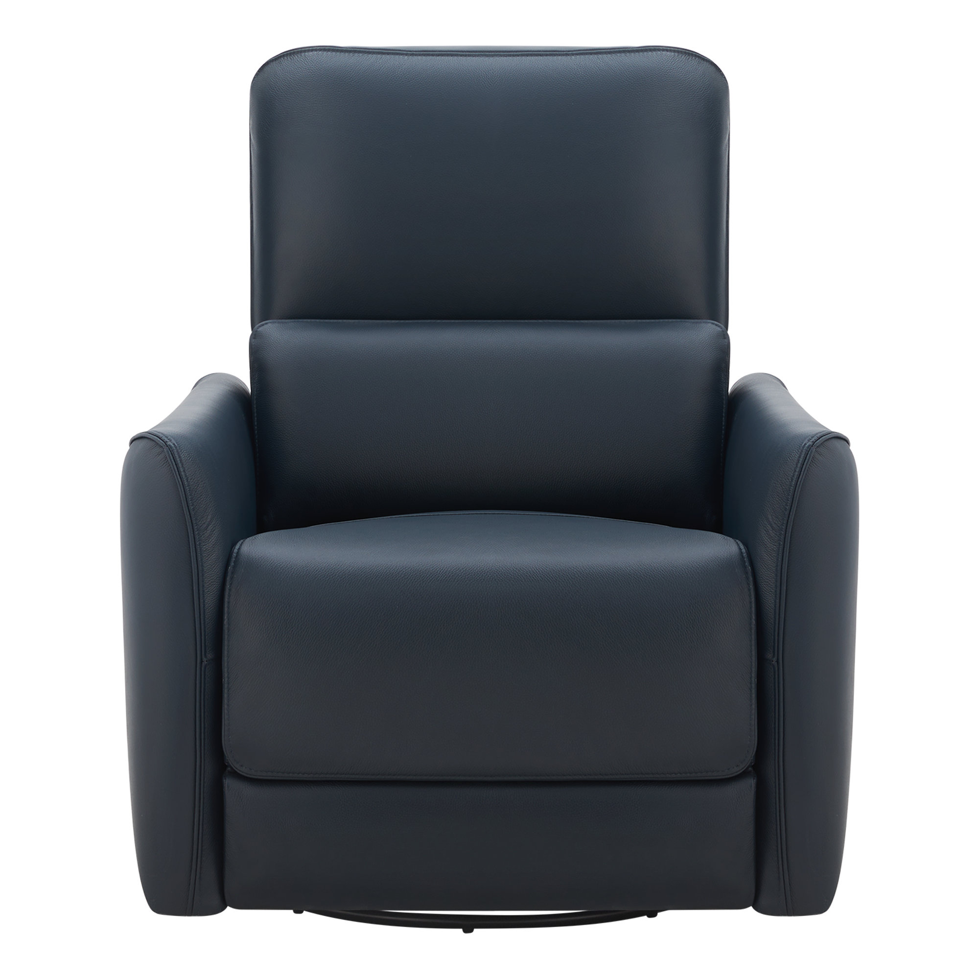 Nikolas Santo Genuine Leather Swivel Power Recliner, Midnight