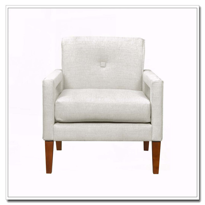 Fauteuil d'appoint, fauteuil club Chenille, Beige