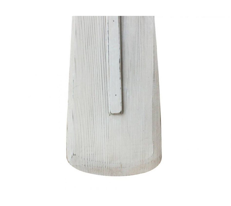 Handmade Coastal Abstract Wall Decor on Wood, Whitewash