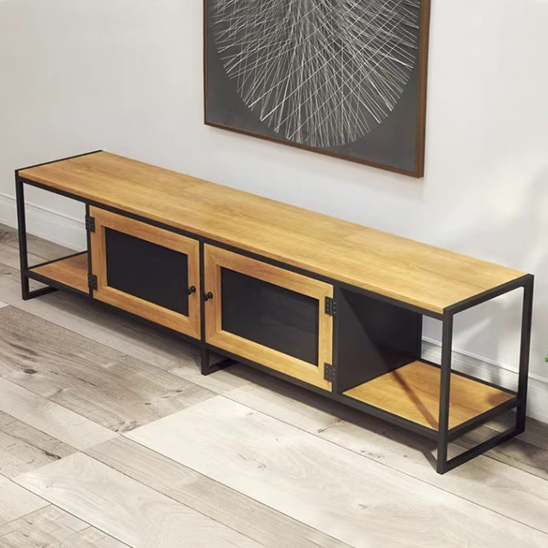 Burlywood Solid Wood TVStands, 17.72"H x 59.06"L x 15.75"W