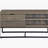 Rustic Oak and Black Coffee Table with Open Storage