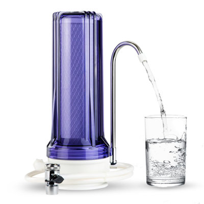 iSpring CKC1C-NC Countertop Water Filter, Reduces Chloramine, Bad Odors, Sediment, & 99% of Chlorine
