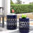 Outdoor Metal Coffee Table - Iron, Navy Blue, , 14.15"W X 18.1"H Blue Garden Side Rustproof, 12.00"W 16.00"H