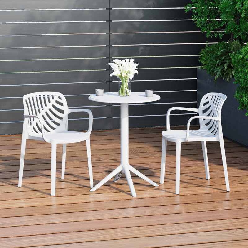 Ensemble repas extérieur 2 personnes, Blanc