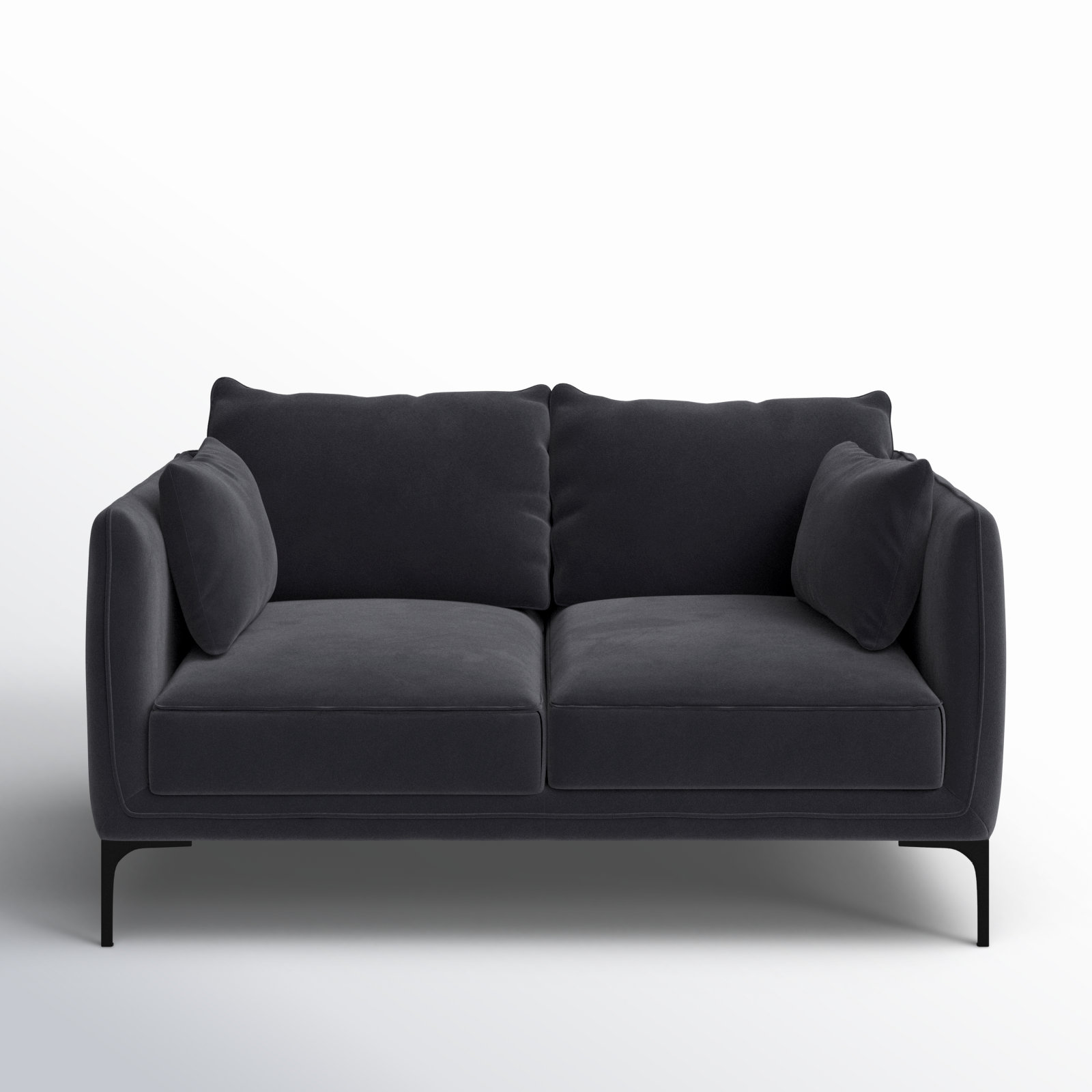 Rae 60'' Upholstered Loveseat, Dark Gray