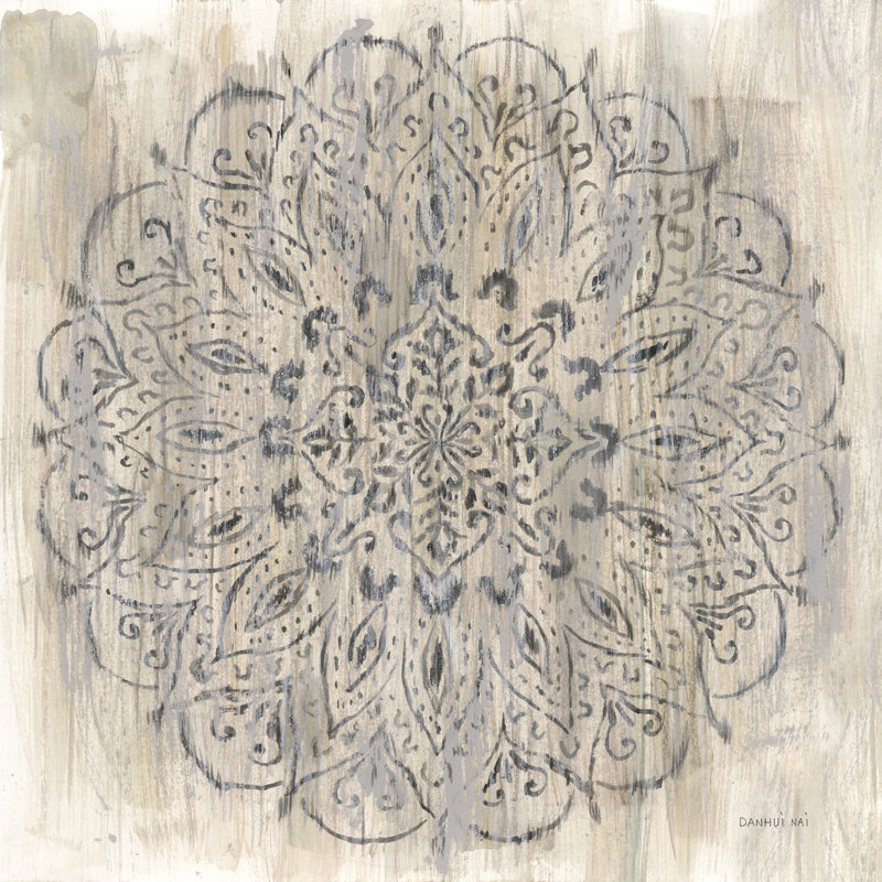 Concentric par Danhui Nai - impression, H 12 po x l 12 po, Toile encadrée flottante dorée sans passe-partou