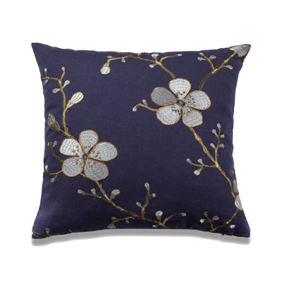 COTTAGE FLOWERS Floral Linen Throw Pillow