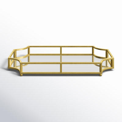 Brionna Mirrored Glass Tray