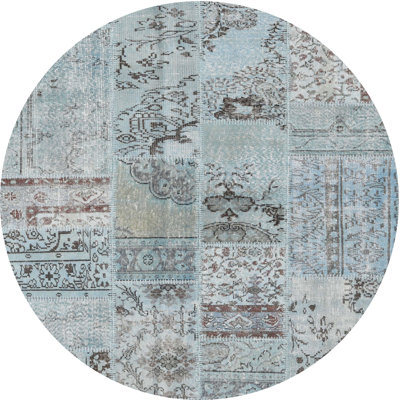 Tapis contemporain bleu