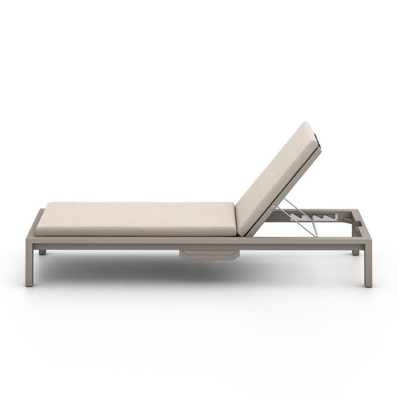 Sonoma Outdoor Teak Chaise Lounge, Faye Sand, Washed Brown