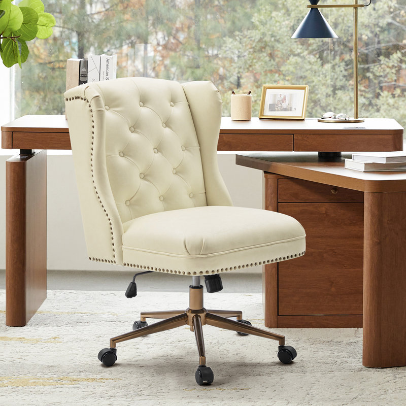 Fauteuil de bureau Hoai Hazel, Ivoire ivoire