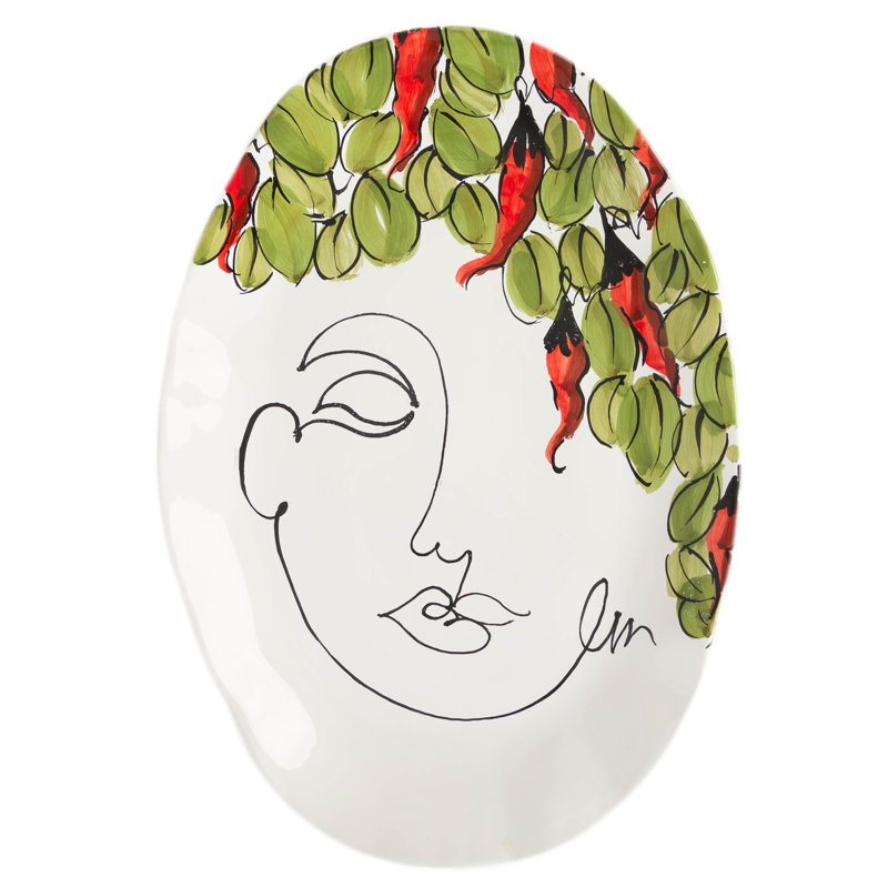 Lucia Oval Platter,Peppers
