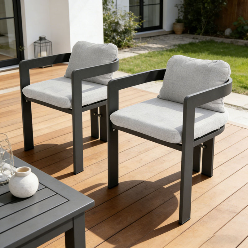 Patio Outdoor Aluminum chair, Grey