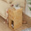 Table de bout Modern Farmhouse Burl Finish avec 2 tiroirs et rangement ouvert