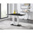 Scottsmoor Modern High Gloss Halo 4 Seater Dining Table Set with Luxury Faux Leather Dining Chairs-1779771623