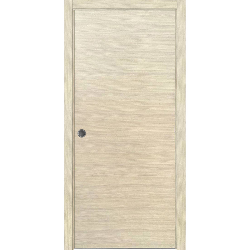 Portes à panneaux coulissantes en bois lambrissé Planum, 30 po x 80 po, Placage naturel