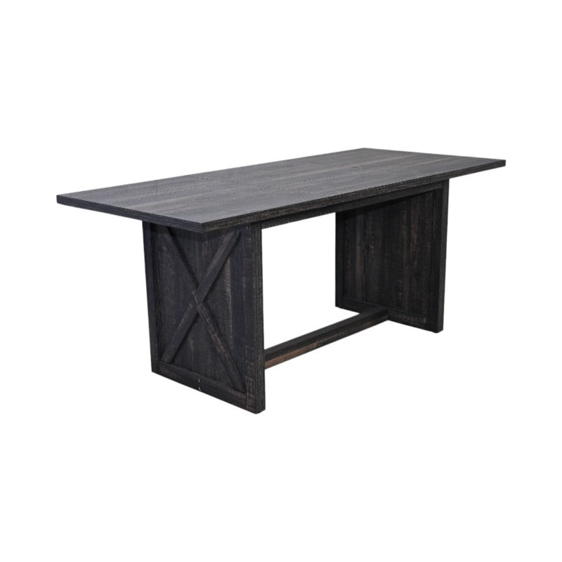 Spacious Seating Particle Board Rustic Dining Table For Family Meals And Gatherings