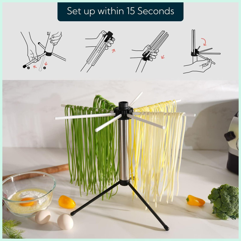 Collapsible Pasta Drying Rack, Compact for Easy Storage