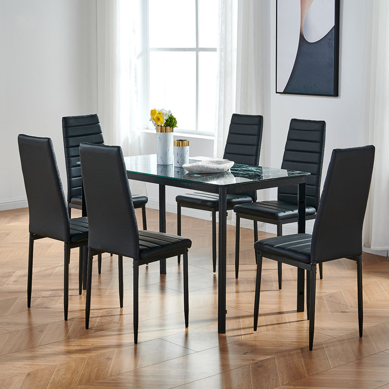 Renick Dining Set, Marble
