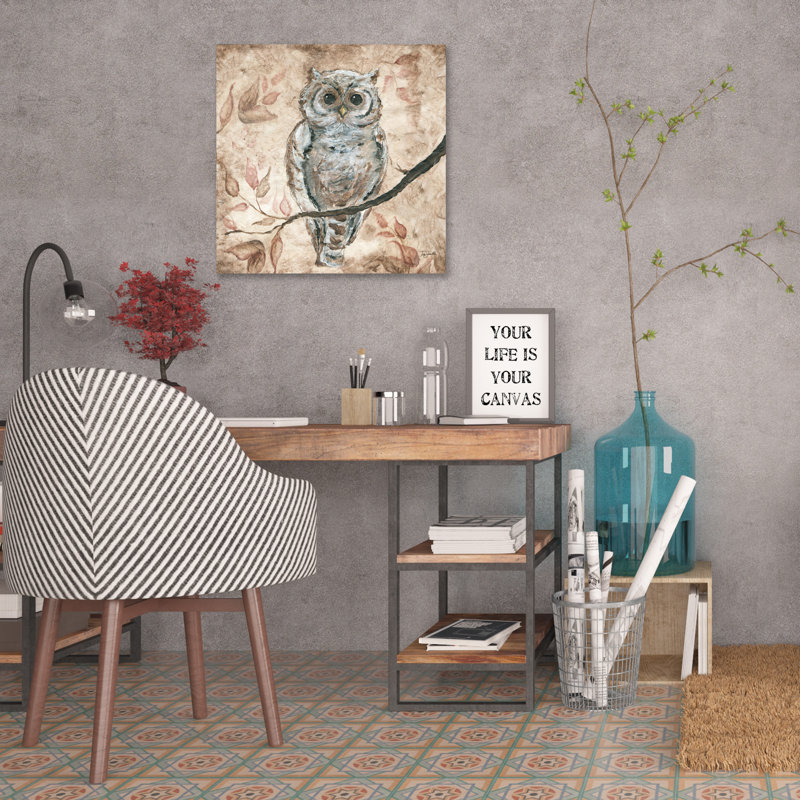 « sagesse hibou i », reproduction de photo sur toile tendue, H 30 po x l 30 po