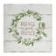 Motif de planche rustique Sweet Home Greeting Eucalyptus - art textuel sur toile-105253443-105253438